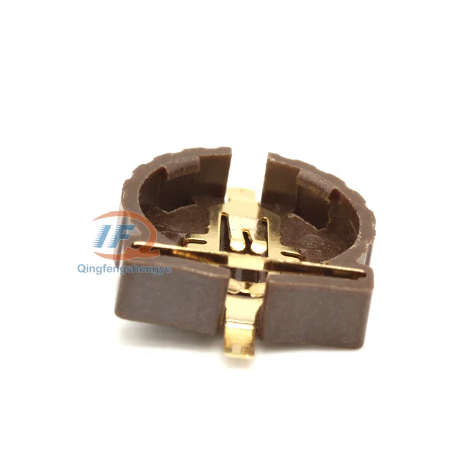 CR2032 3V CR1220 Environment-friendly horizontal patch gold-plated button battery holder /High temperature resistance