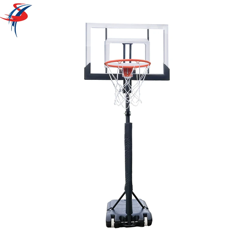 018Q Cheap Professional Adjustable Outdoor Portable Moveable Basketball Hoop Stand In Ground Basketball Ring System