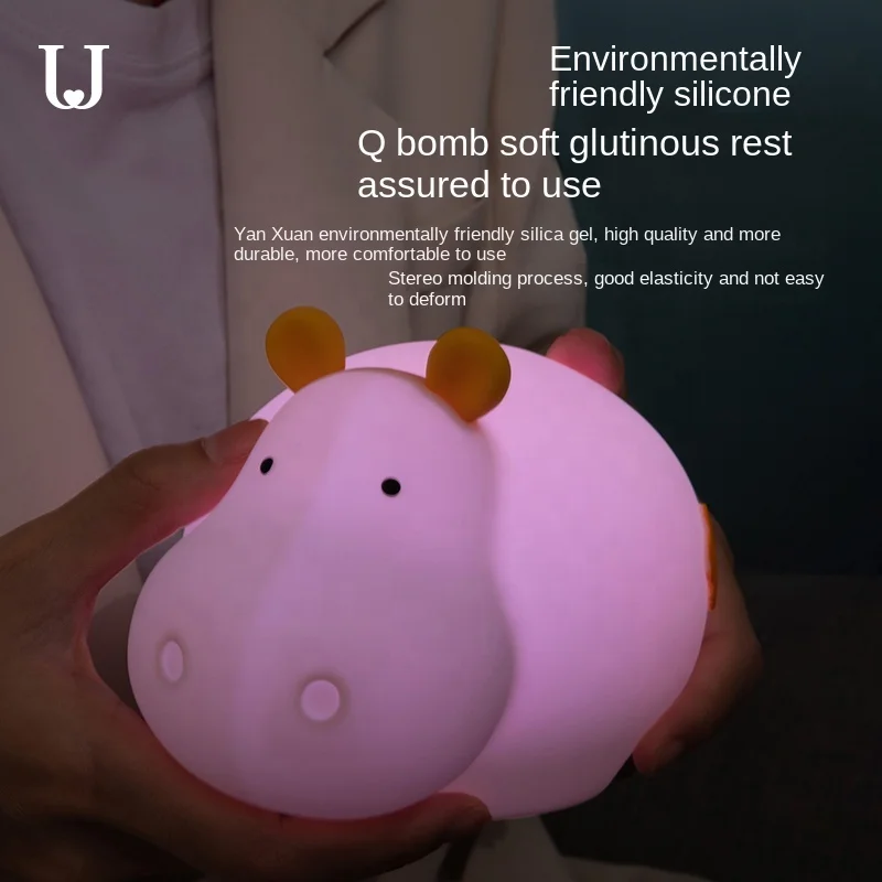 New Product Ideas 2023 Cute Mini Touch LED Silicone Night Light Gift Lamp Light  Pig  Christmas Lights for kids