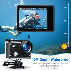 4k профессиональная цифровая спортивная видеокамера для спорта Hd 360 Vlog Youtube Водонепроницаемая шлем