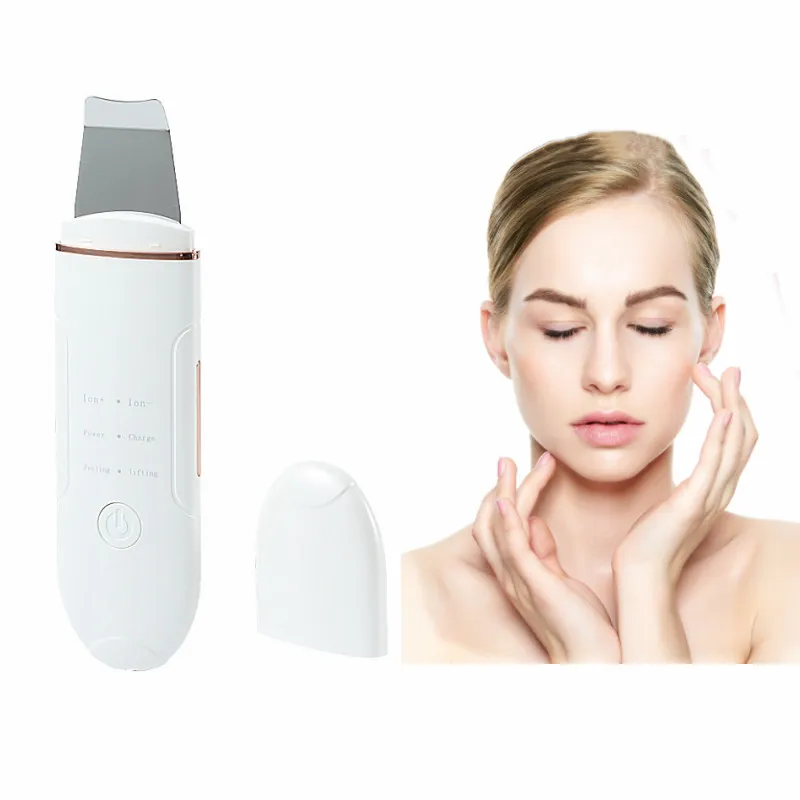Factory Portable Ion Ultrasound Facial Skin Rejuvenation Spatula Face Peeling Ultrasonic Skin Scrubber