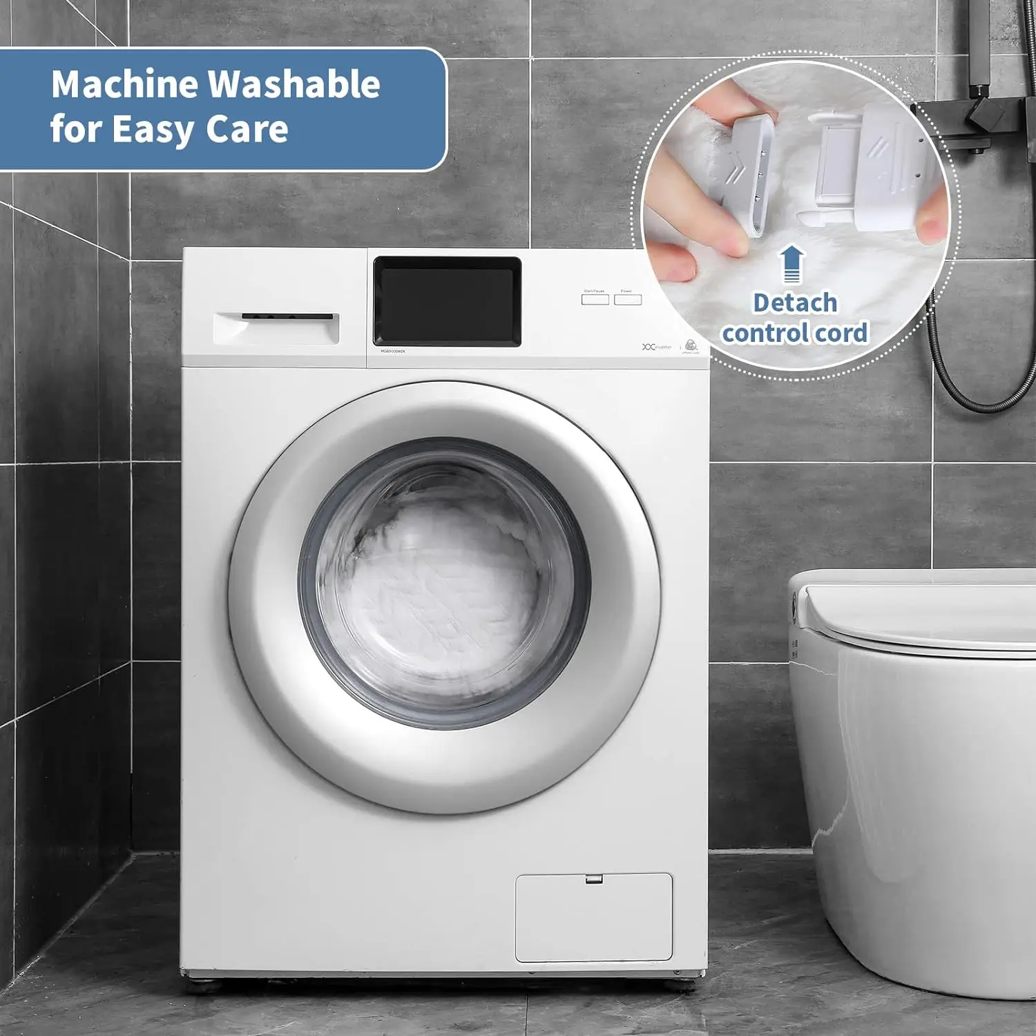 USB Heated Blanket Electric Throw Luxury Faux Fur Sherpa, Fast Heating Blanket Auto Off with ETL Certificated