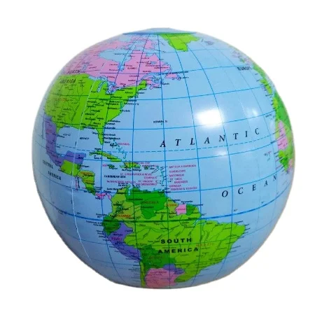 1pcs 40CM Inflatable World Globe Map ball Squishy Toys Early Education Geography Toys Map Balloon Beach Ball Toy For Children