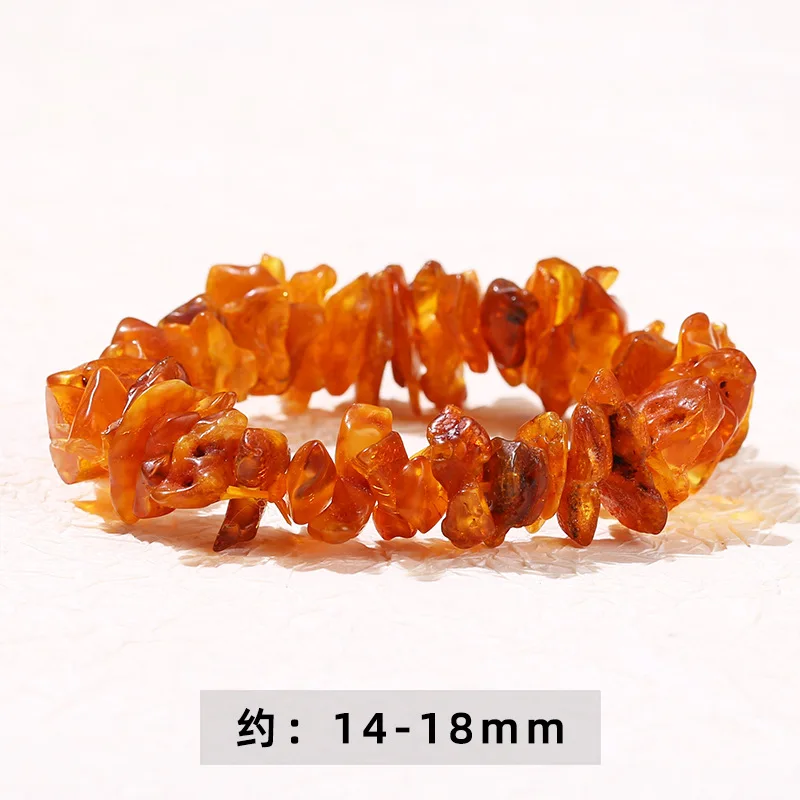 Baltic Amber Crystal bracelet Natural Amber Crushed Stone Bracelet Irregular Raw Stone Bracelet Women Gift