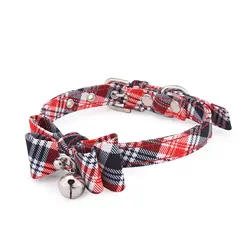 Comfortable Bow Tie Cat Collar Kitten Puppy Decorative Necklace With Bells Freely Adjustable Pet Belt Neck Strap Accessories