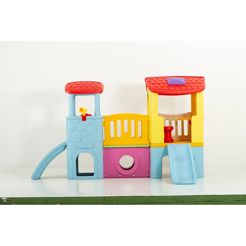 Дешевый маленький и красивый детский сад Крытый игровой домик красочный пластиковый открытый