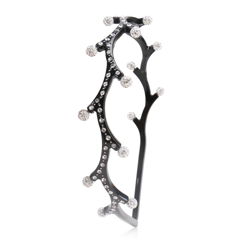 Christmas Antler Shape Women Hair Accessories France Acetate Headband Bling Rhinestones Headband For Girls