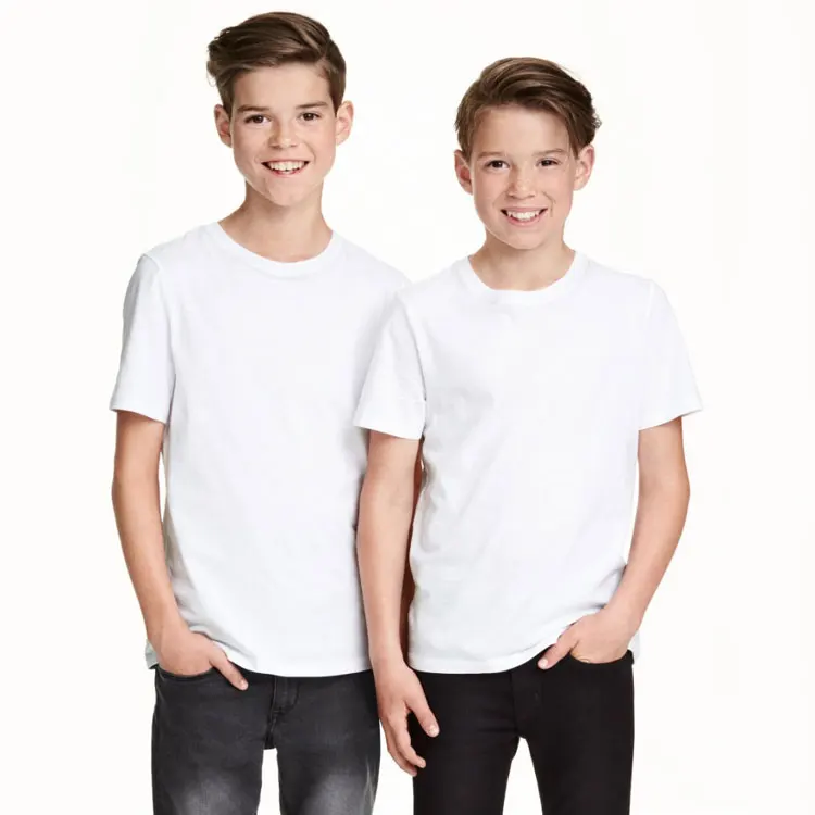 Custom Printing Kids Basic T-Shirt 1yr Baby Boy Girls White T-shirt 100% Cotton Cartoon Raglan Kids T Shirt with Raglan Sleeves