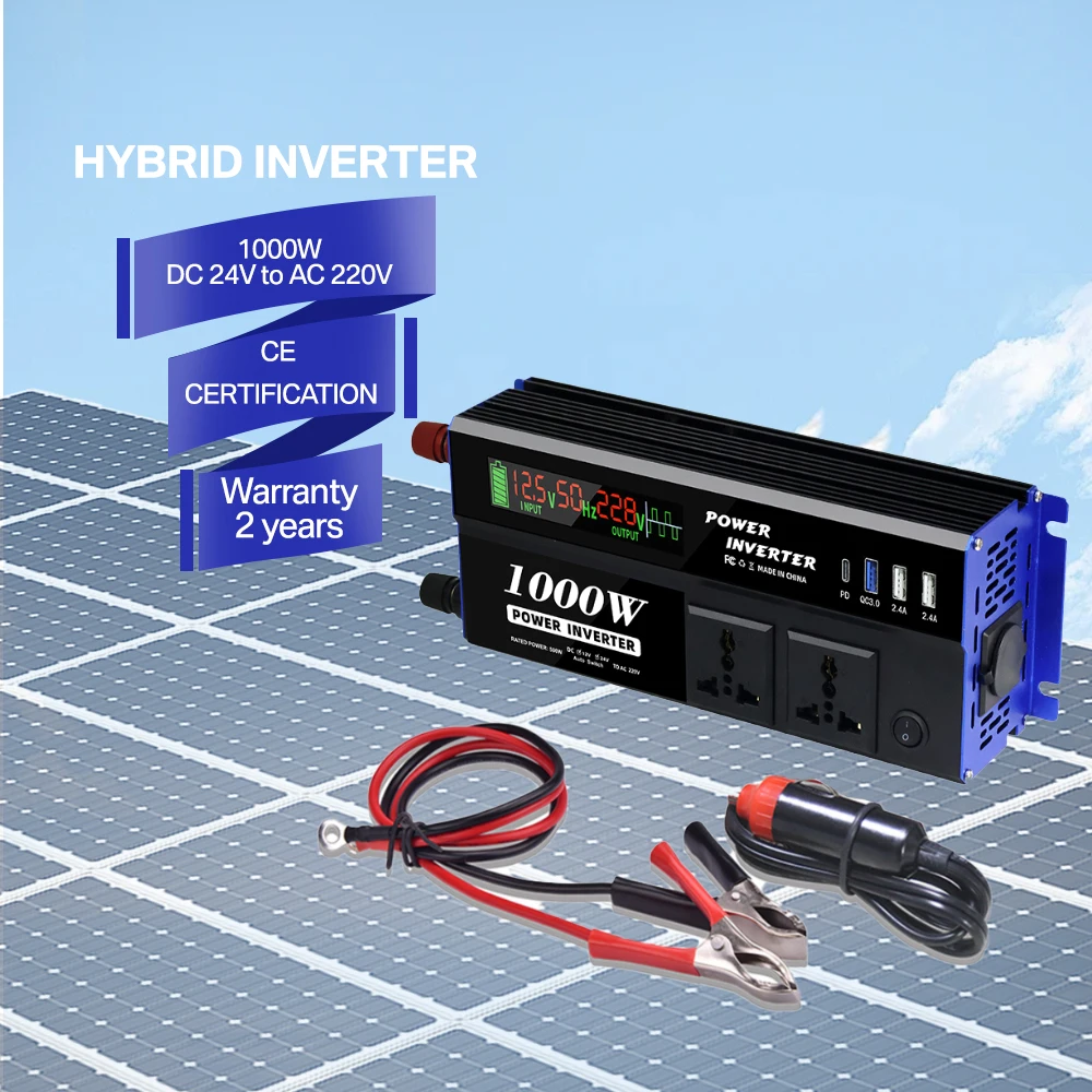 Inverter 1000W Pure Sine Wave 12v/24v DC To 110V 60Hz 220V 50Hz Low Frequency Inverter Power Converter