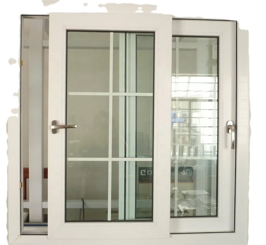 Hurricane impact Thermal Break casement windows Upvc Pvc Casement Window With Operator