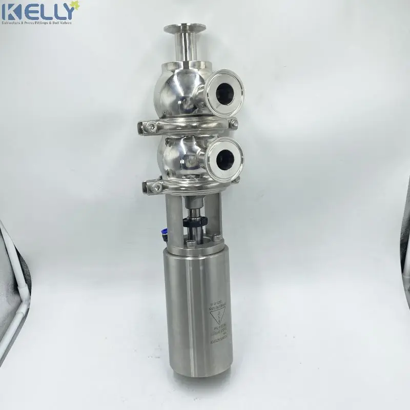 2 way pneumatic flow control valve Anti-mixing stop valve Stainless steel 304/316L