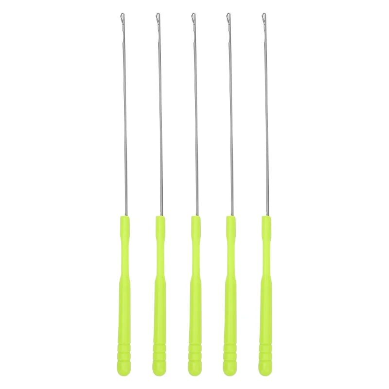 JP Plastic Yellow Handle Tongue Crochet Hook Diy Handwork Knitting Needles Tools Long Type Crochet Hook