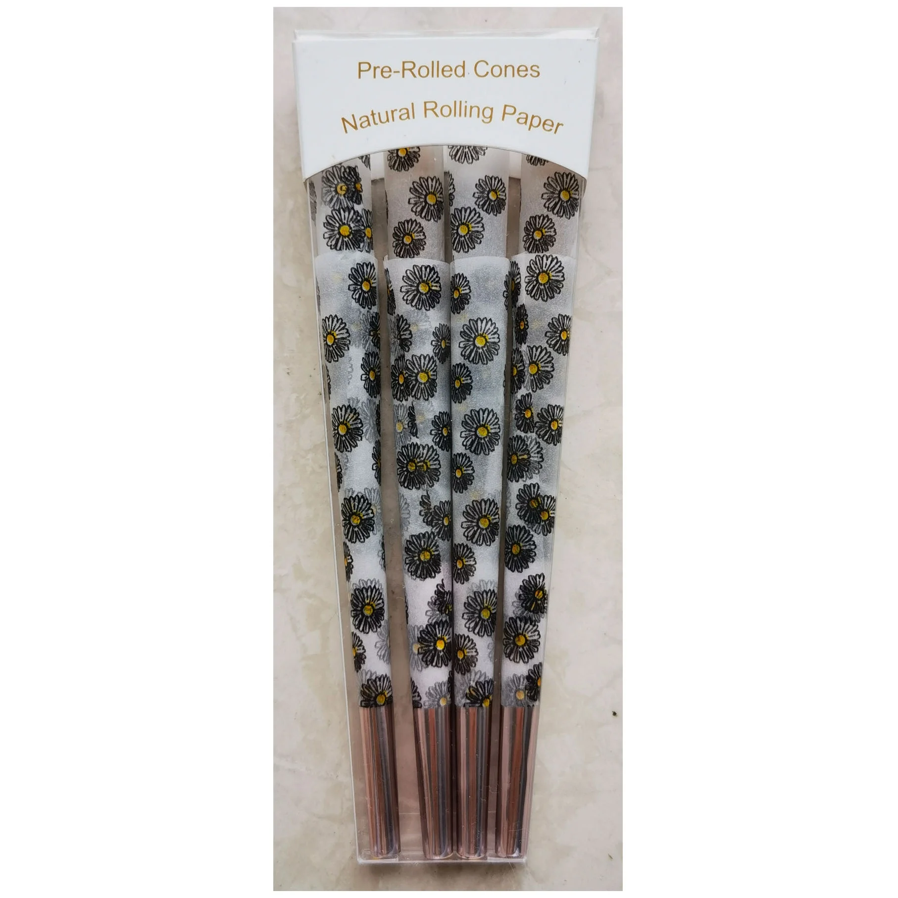 
daisy flower design king size 109x26mm roller cones making 