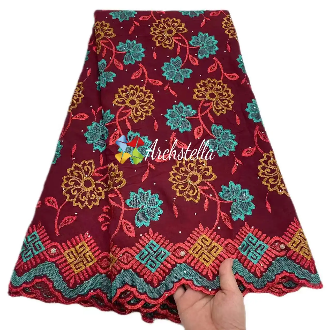 Africa lace Swiss voile lace 100% cotton In stock Pure cotton fabric African fabric