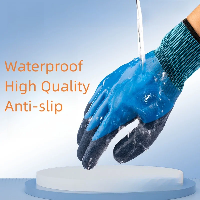 Wholesale Custom Logo Natural Latex Cut Resistant Insulated Waterproof Work Gloves