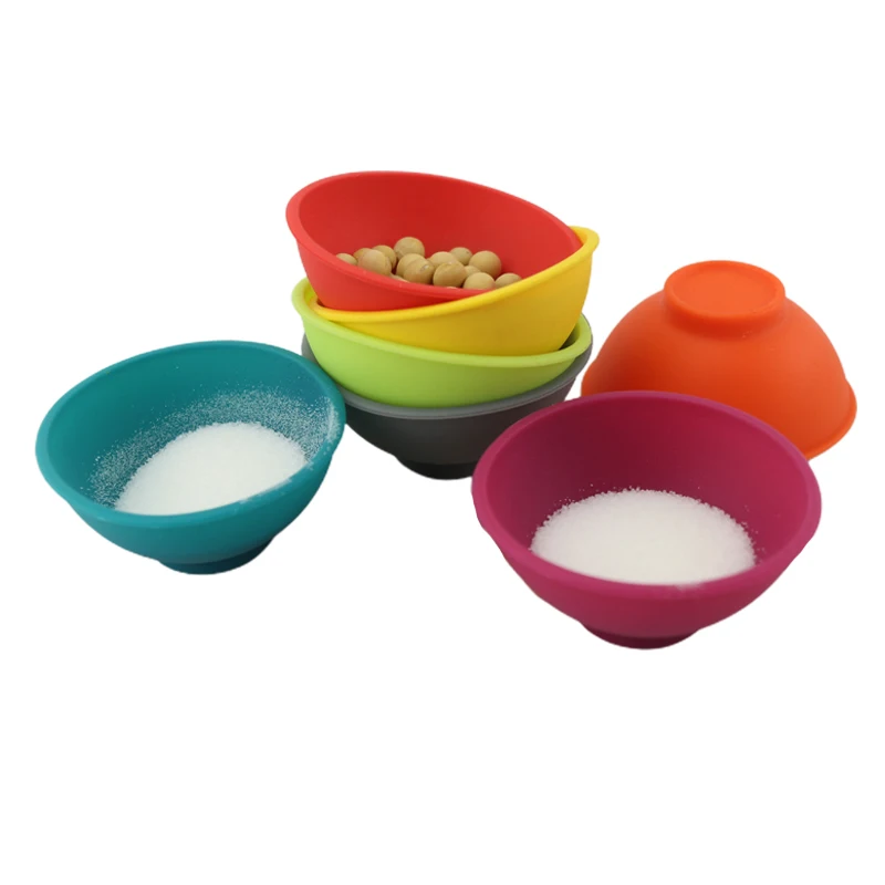 Round Silicone Rubber Pinch Bowls Mini Silicone Mixing Bowl Wax Container for Butane Slick Oil and Herb