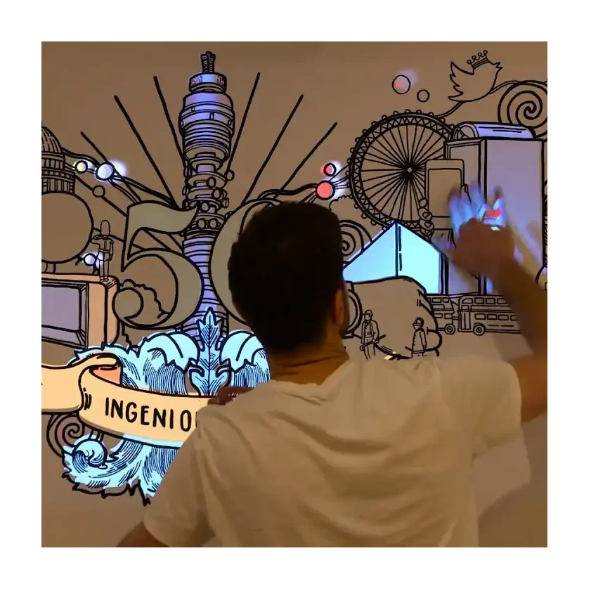 interactive wall projection system play game interactive wall