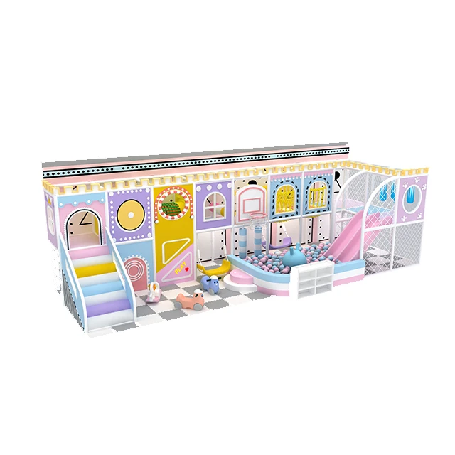 Commercial Playgrounds Kid Soft Play Equipment Indoor Playground with Big Slides for Sale
