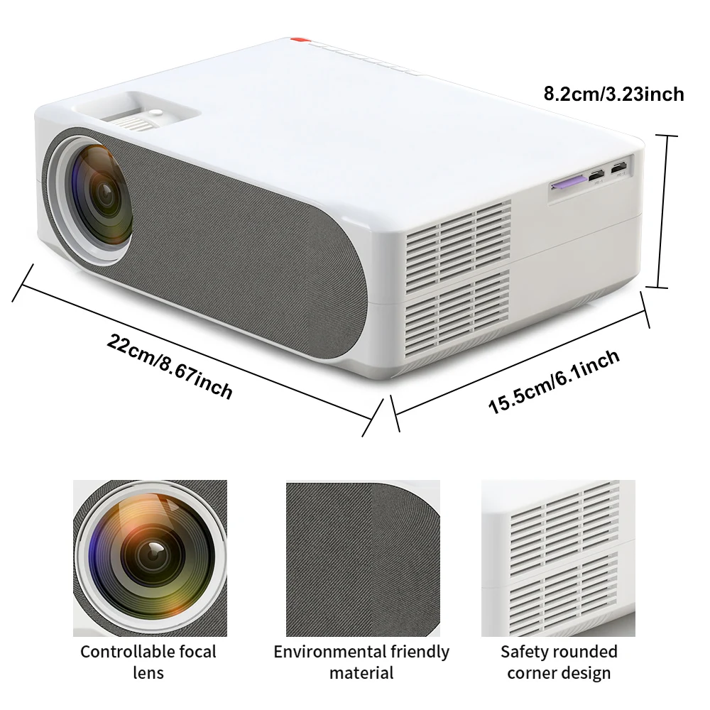 [Amazon Hot New 1080P Projector] OEM ODM High Brightness 6000 Lumen Native 1080P Full HD LED LCD Portable Home Theater Projector