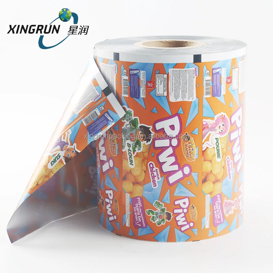 Sealing Packaging Aluminum Foil Food Grade Plastic Rolls Transparent Stock Snack Scrap Packing Pouch Sachet Bag opp Film Roll