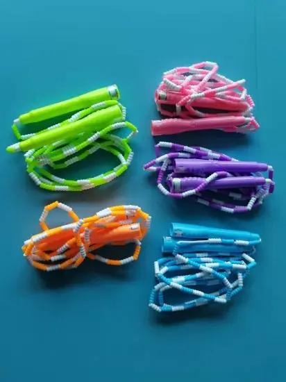 Hot Selling Beads Jump Rope Soft Strong Beaded Skipping for Kids