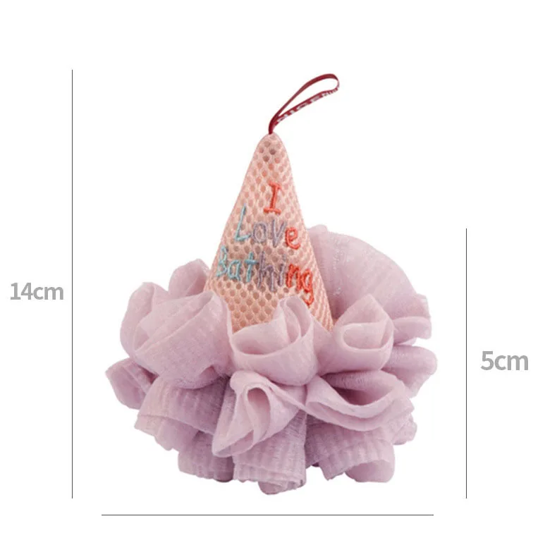 Plastic Bath Mesh Ball Bath Sponge Nylon Rich bubbles Body Flower Bath Sponge Shower Brush Body Wash Scrubber Mesh Soft Puff