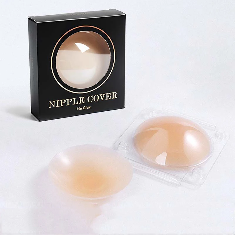 Nude Invisible Matte Silicone Nipple Cover Non Glue Solid Nipple Pasties 8cm