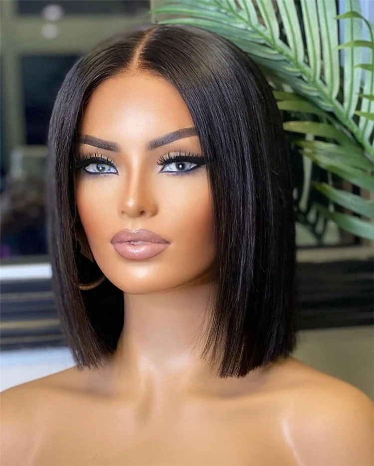 Hot Beauty Orange Bob Wig 100% Real Human Hair Wig Unprocessed Human Hair Short Wigs for Black Women