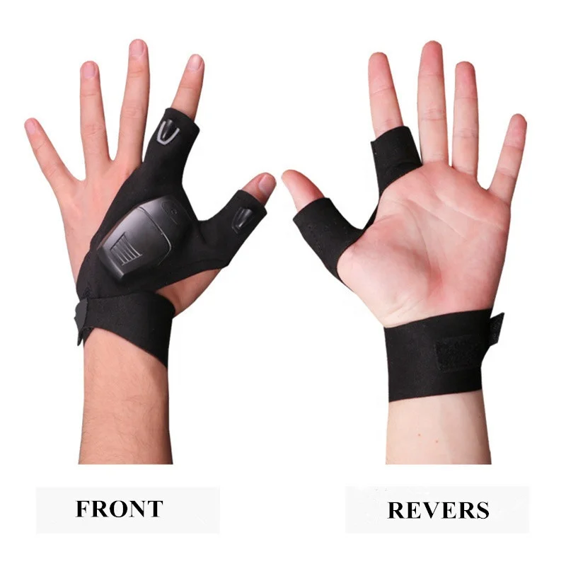 Высококачественная светящаяся варежка на палец для езды на велосипеде из высокоэластичной и мягкой ткани