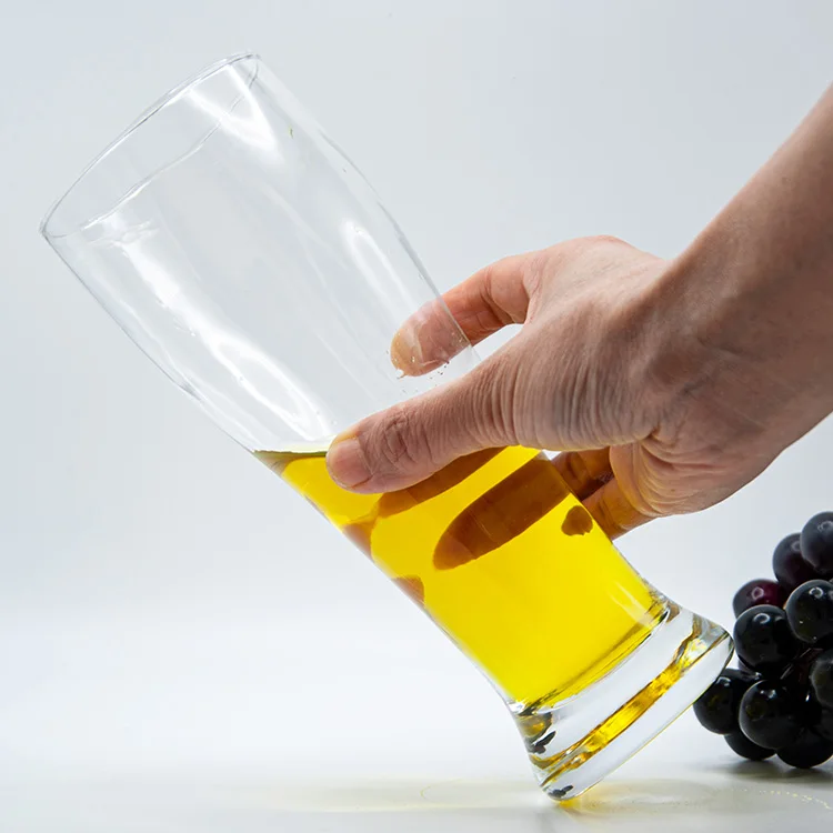 China Factories 16oz 500ml Beer Glass Cooling Beer Glass Leadfree Crystal Tulip Beer Glass for Bar Tables