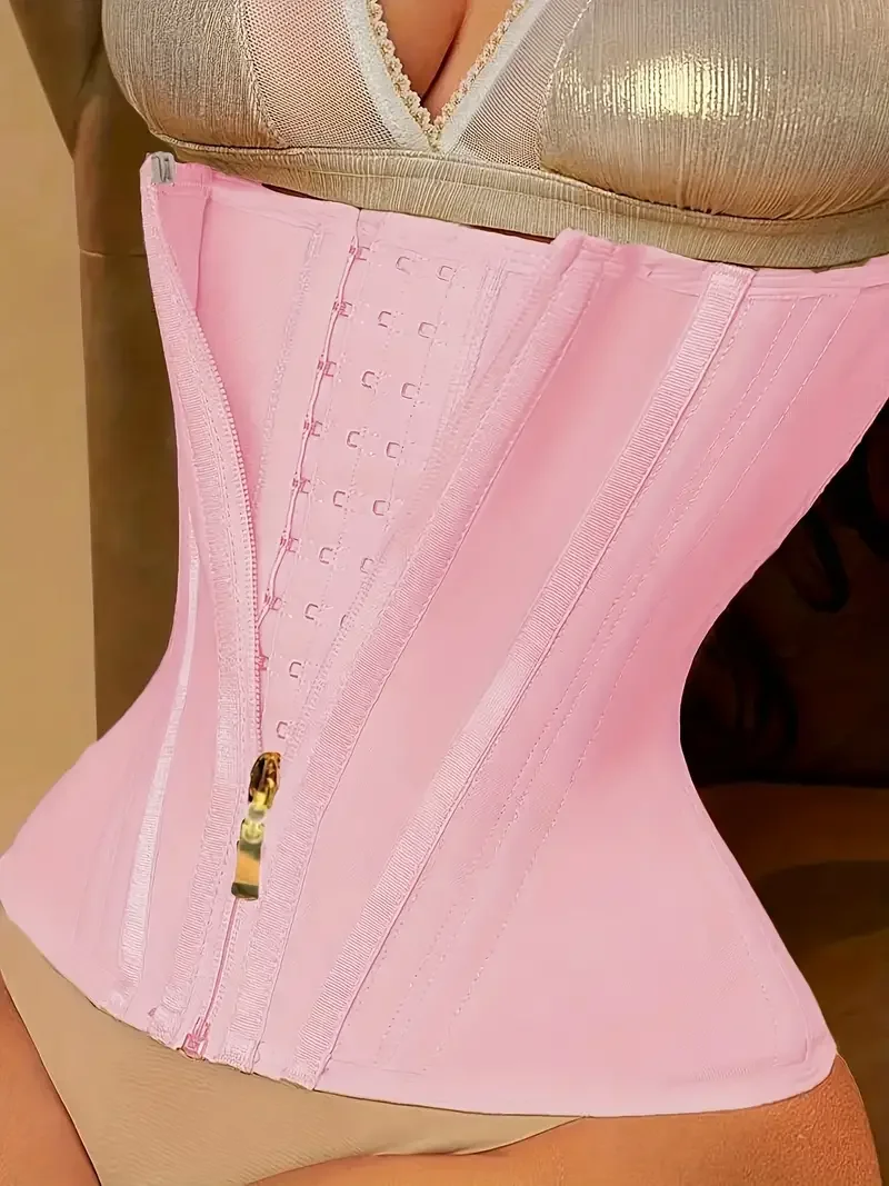 Latex Waist Trainer Shaping Belt Zipper Inner Breasted 13 Steel Bones Tummy Trimmer Slim Belly Body Shaper Sculpting Girdle