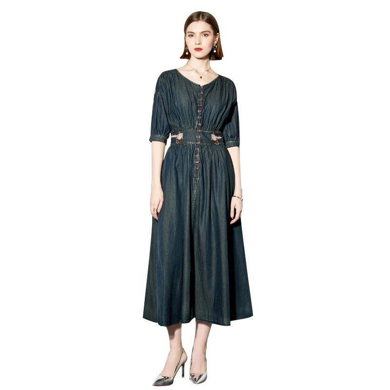 3617-119-987 Designer Manufacturers Custom Woman Clothes Wholesale Prom Inspiration Elegant Vintage Lady Oem  Long Dresses