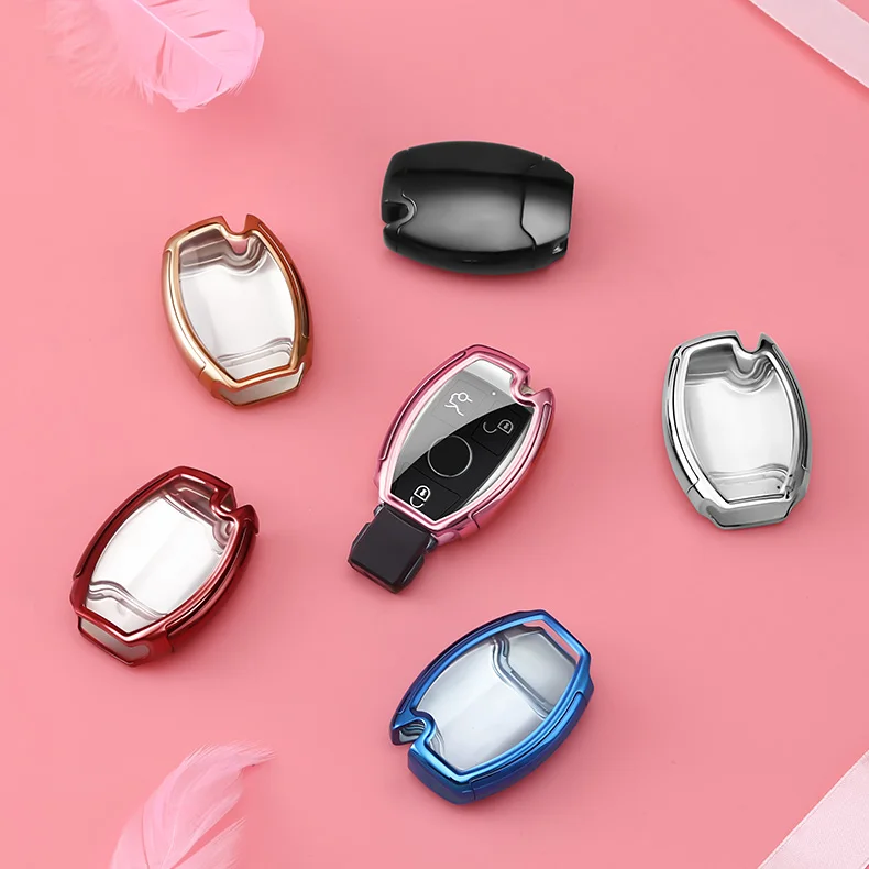 Wholesaler popular Car key case mercedes benz key shell for benz Class C S-Class E260L car key case protector