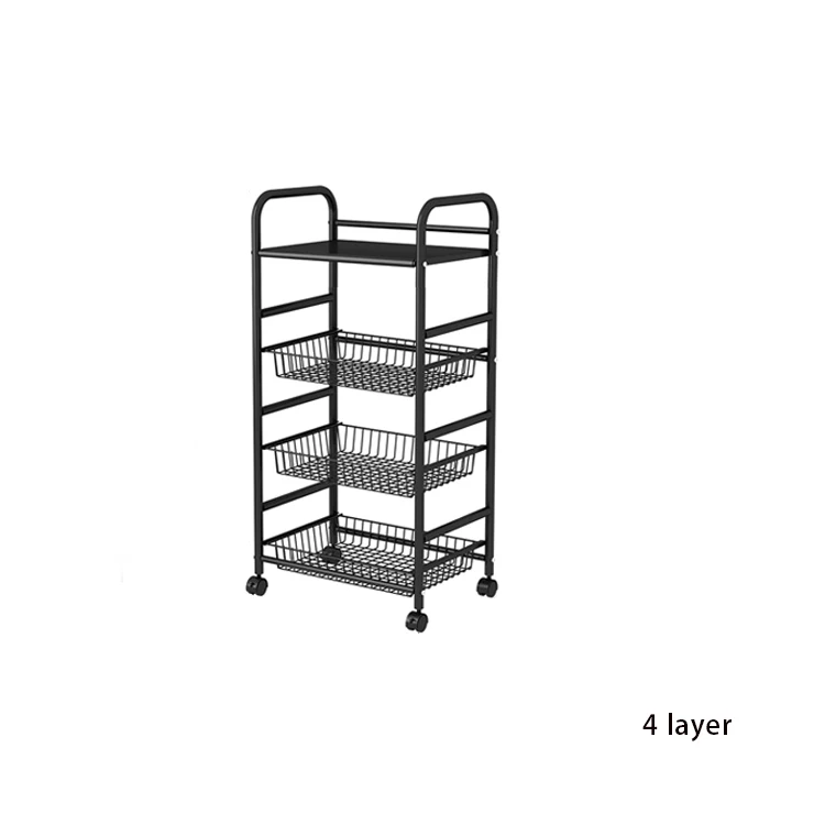 
Manufacturer home metal multi-purpose shelf trolley kitchen storage rack trolley 