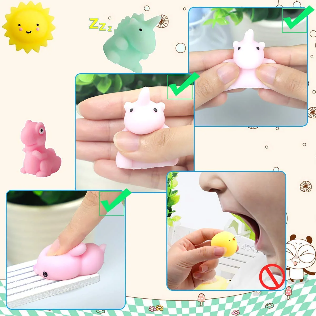 Wholesale Creative  Animal Squeeze Soft Sticky Toys TPR Sensory Fidget Mochi Squishy Toys