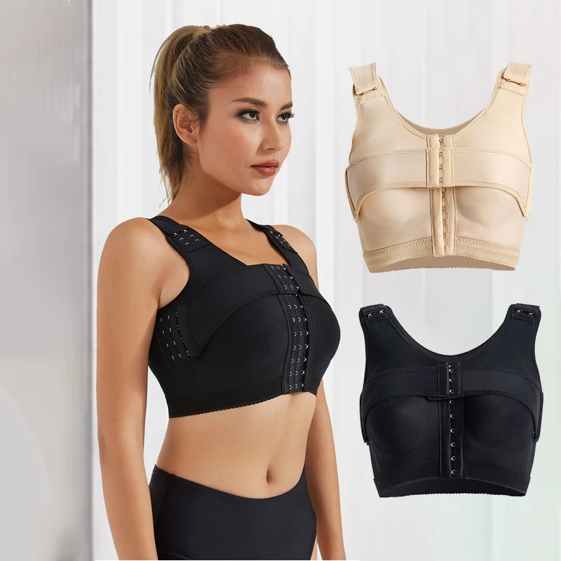 Breast Augmentation Post Op Surgical Stage 1 Wholesale Women Shapewear Bra Compression Faja Vest Tops