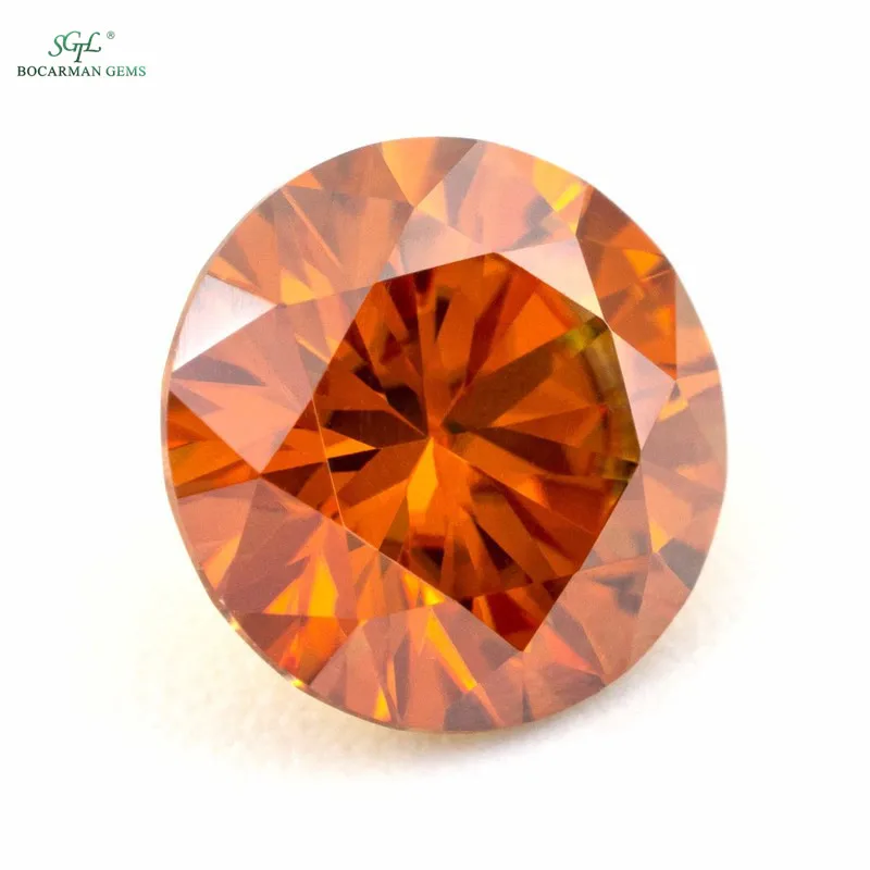 wholesale MOISSANITE  GRA Garnet red round 0.5CT-5CT spot factory wholesale diamond loose stone MOISSANITE