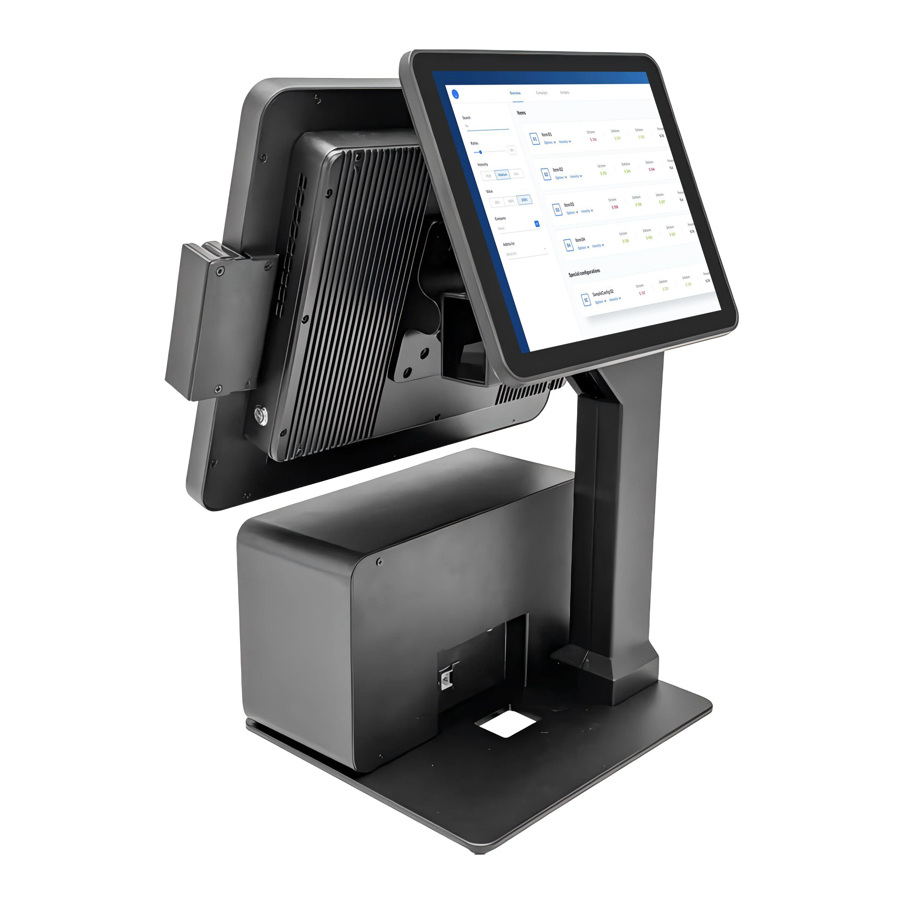 15 Inch Pos China Bluetooth Wifi Pc Payment System windows Kiosk 15.6 Solution Check Out