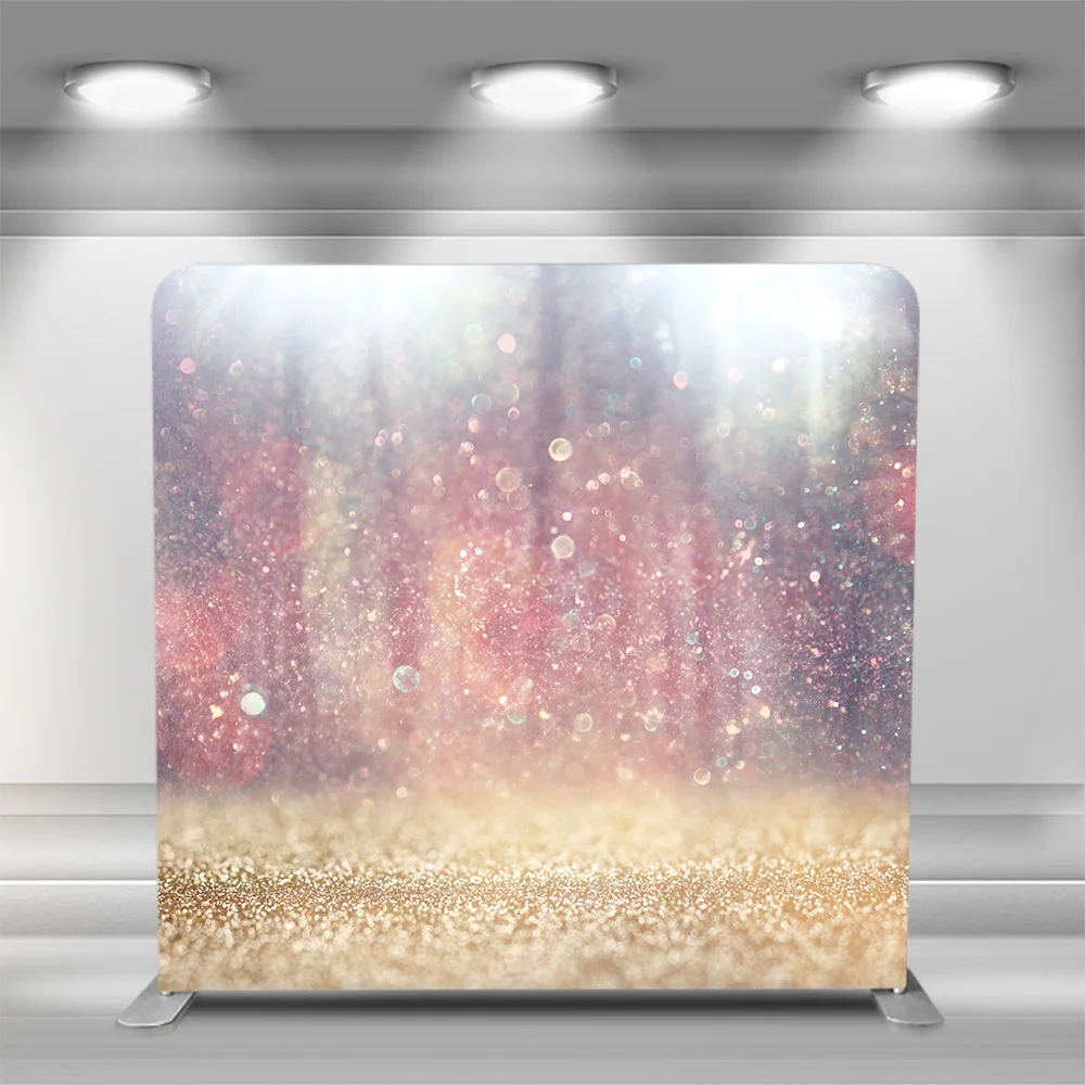 8ft Collapsible photo booth stand sparkle stars Christmas holiday backdrop kids birthday background