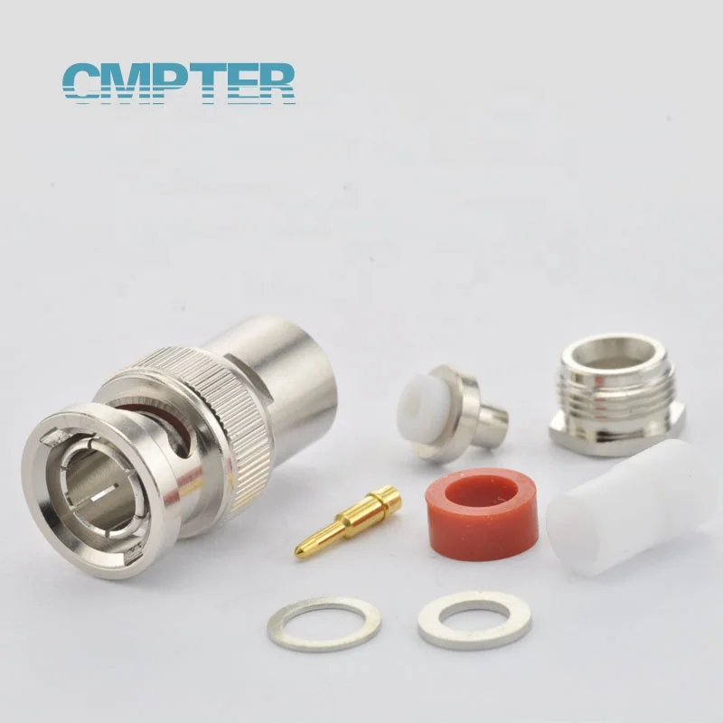 4GHz BNC Male Clamp LMR100 RG174 RG316 Cable connector