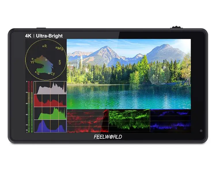 
FEELWORLD LUT6S 6 Inch 2600nits HDR 3D LUT Touch Screen on Camera Field DSLR Monitor with Waveform for Stabilizer Youtube 