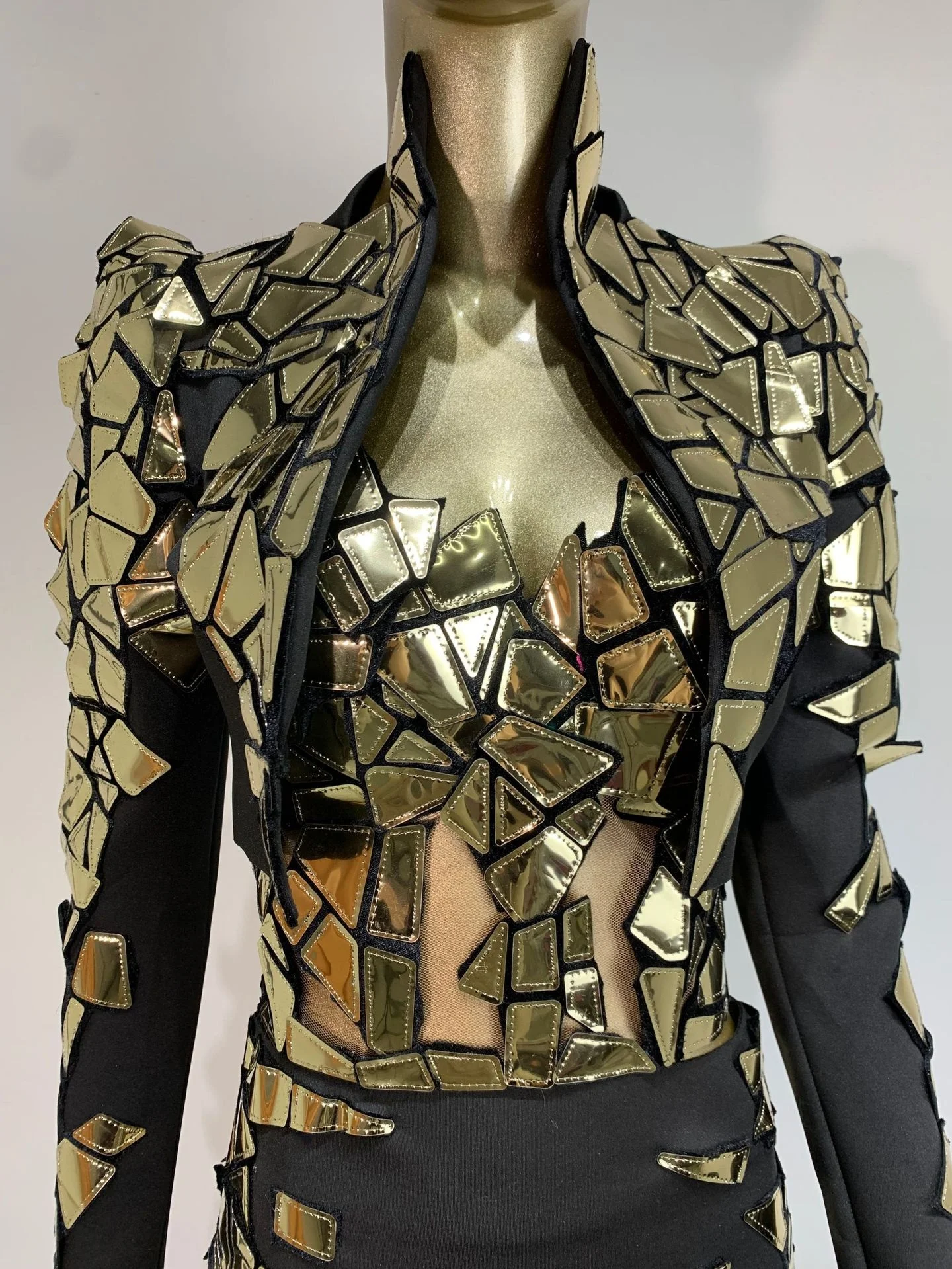 new design sparkly sequins stretch dress jazz dance costume woman nightclub costume uniforme cheerleading