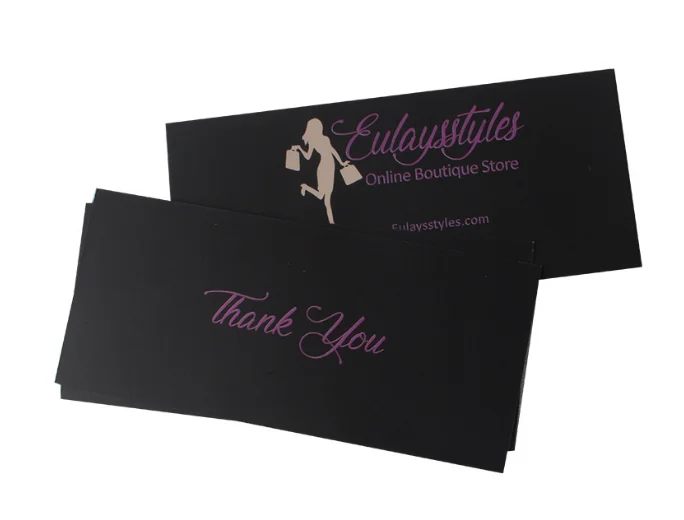 Customized Recycled Paper Offset Printing Business Thank You Greeting Card Postcards With Logo