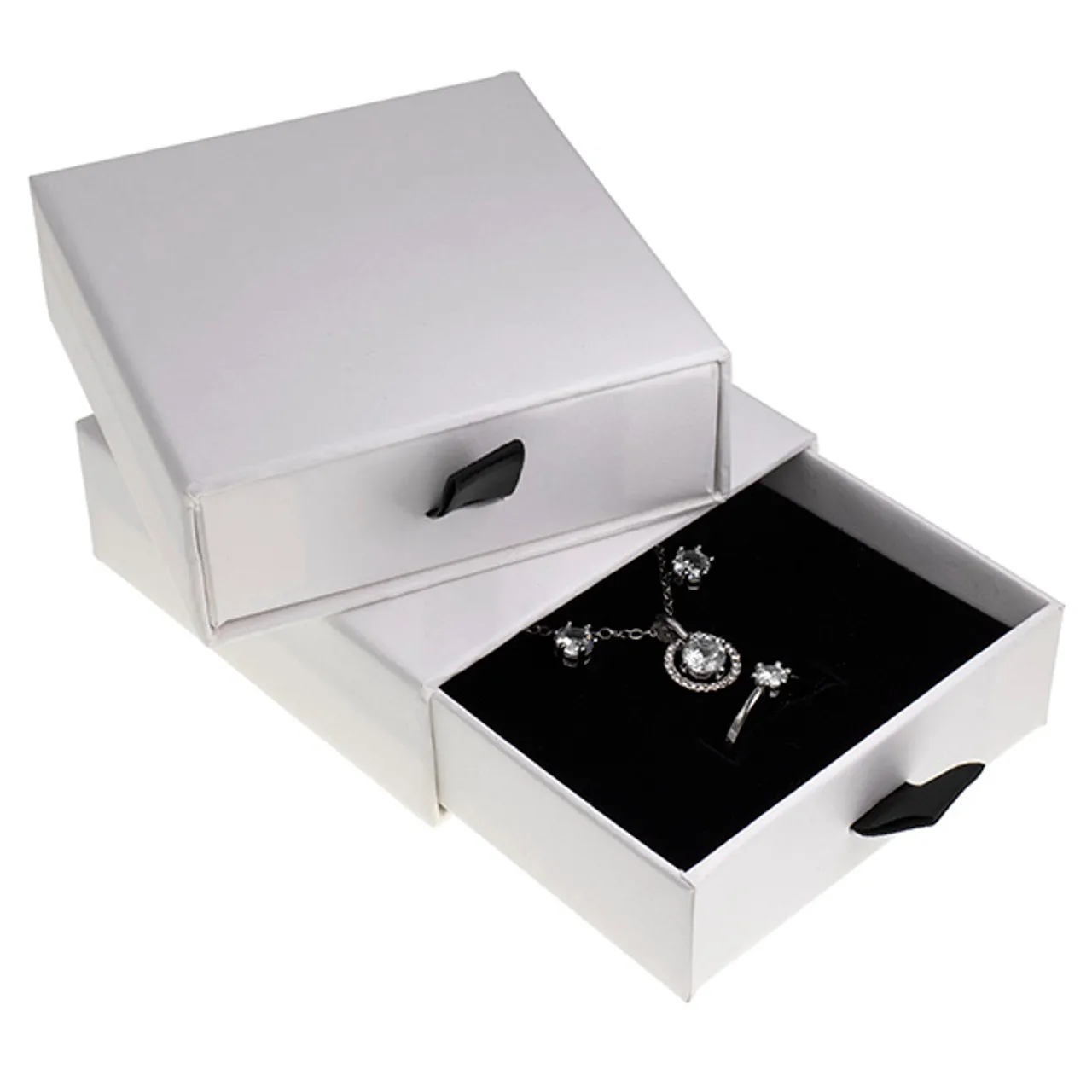 Custom Logo Premium Luxury Sliding Cover Rigid Cardboard Paper Gift Small Jewelry Drawer Box Packaging