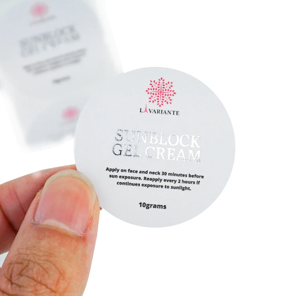 Hot Sale Waterproof Gold Foil Cosmetic Label PVC PET Custom Packaging Label Hologram Sticker