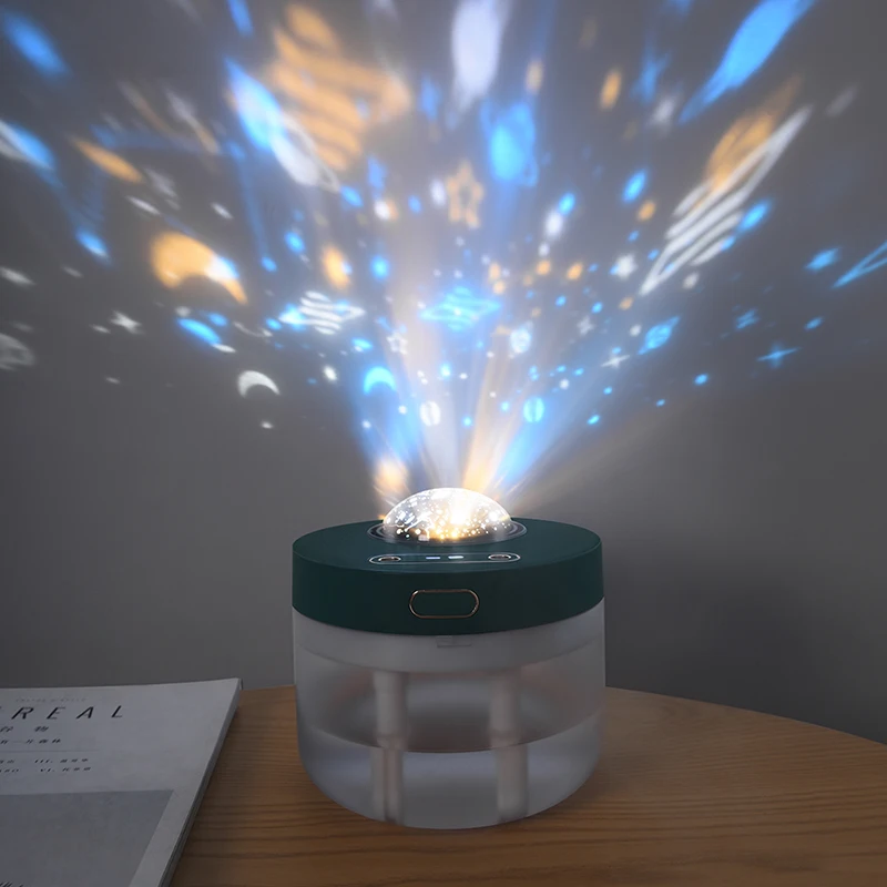 Large capacity humidifier with starry sky projection light dual spray ultrasonic air humidifier