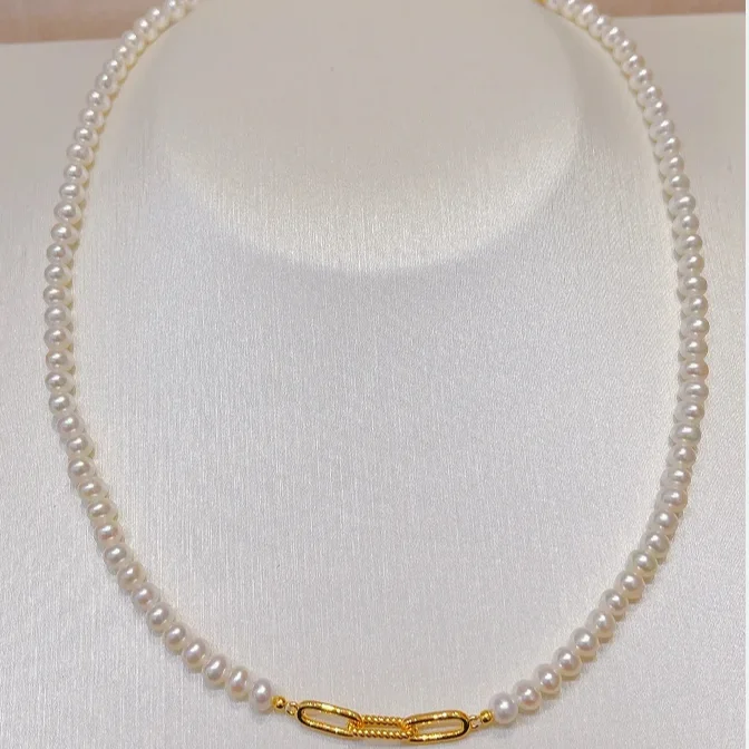 Wholesale New Fashion Gold Plated Pearl Necklace Gorgeous Jewelry Accessories for Women and Unisex for Gift Wedding Party