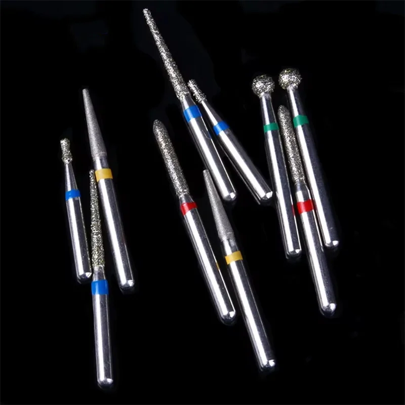 10pcs/box dental diamond drills dentist use dental polishing kits  OEM/ODM accept high speed dental bur