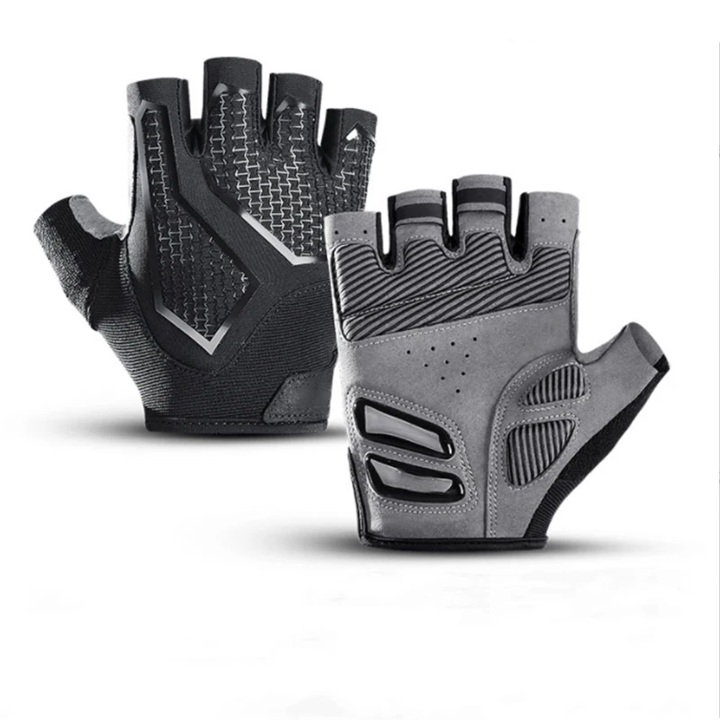 2024 XD new summer protective gear for men liquid silicone shock absorbent breathable sports bike half finger riding gloves