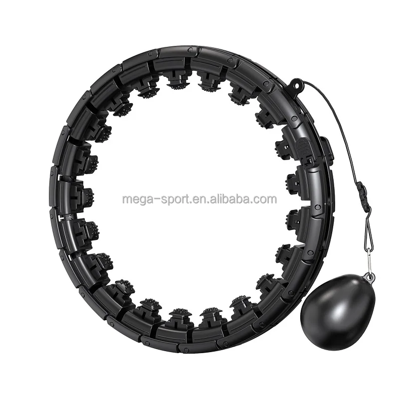 Factory Sale Detachable Hoola Hoop Gym Equipment Sports Workout Exercise Weight Loss Fit Hula Ring Hoop with Weight Ball